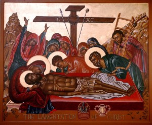 Greek orthodox icon of the Vision of the Ladder of Jacob
